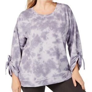 Ideology Women's Tie Dye, Tie Sleeve Top